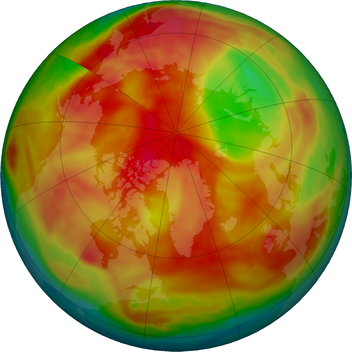 Arctic ozone map for 06 March 2018